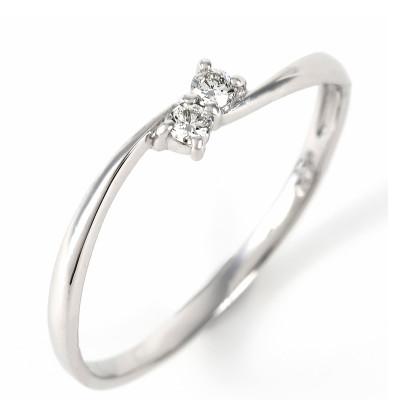 ふるさと納税 富士川町 0.05CT 細身　ウェーブダイヤモンドリング　PT950ハードプラチナ　R953DI-P2 #15 |  | 02