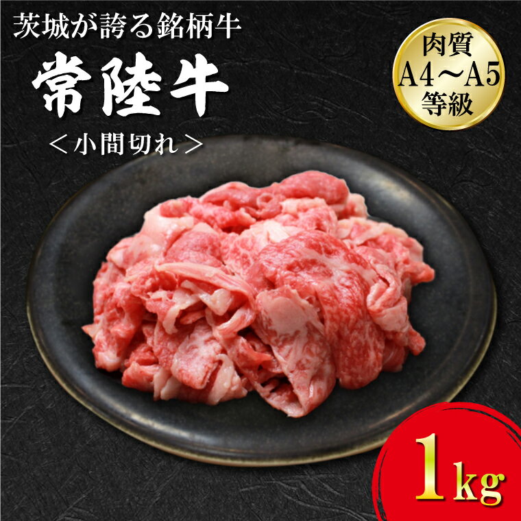 【ふるさと納税】日山　常陸牛　小間切れ1kg｜FB-6