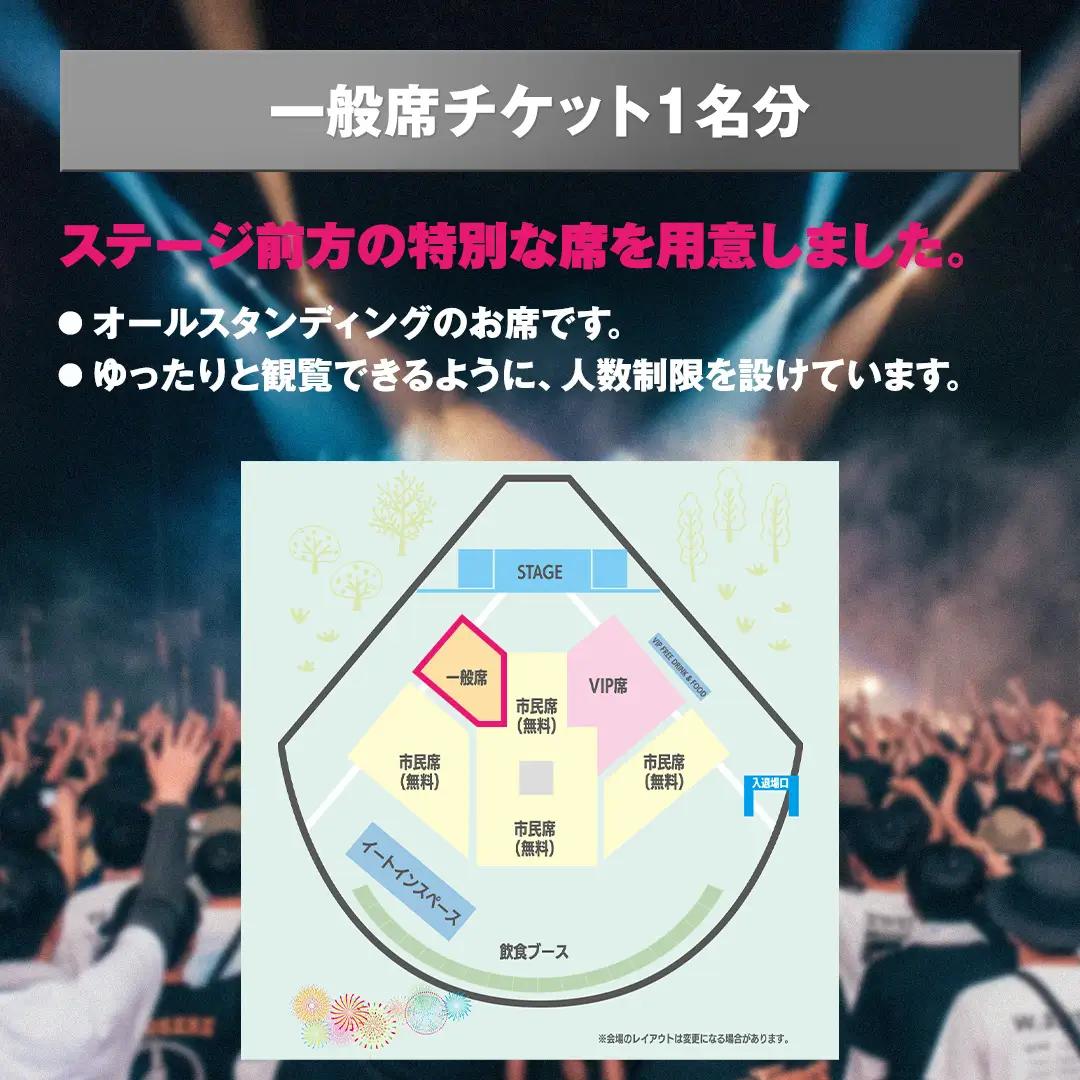 【一般席チケット・数量限定】つくばみらい市市制施行20周年記念 MIRAI Music Fes 2026 1名 (駐車券付） 入場チケット 音楽フェス 花火鑑賞