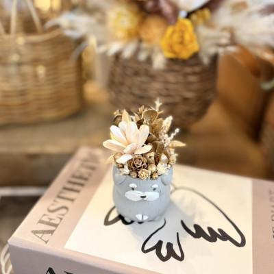 ふるさと納税 河南町 アニマルフラワー(シュナウザー)