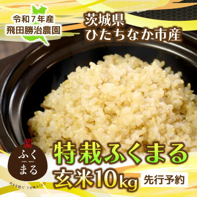 【ふるさと納税】【先行予約・9月以降順次発送】令和7年産　特栽ふくまる(玄米)10kg×1袋　ひたちなか市産【1654182】