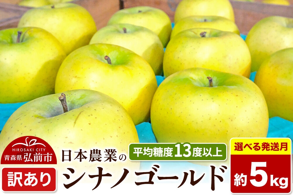 
                  りんご【選べる 26年11月～27年3月 発送】シナノゴールド【訳あり】約5kg 平均糖度13度以上 クール便 青森県 弘前市 果物 フルーツ 林檎 リンゴ くだもの 不揃い 規格外 [先行受付 家庭用 産地直送 アップル 青森県 弘前市]
                