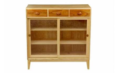 無垢材 伝統技法 ヤメノカップボード 天然木＜配送不可：北海道・沖縄・離島＞ 115-024