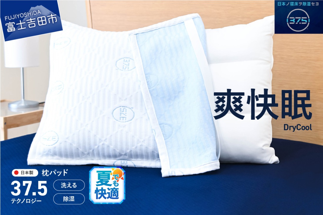 【爽快眠】DryCool 枕パッド 夏用 日本製 洗える 除湿 クール 快適 寝具 枕カバー ピローカバー DryCool 山梨 富士吉田