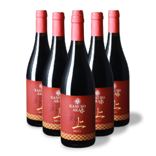 上ノ国ワイナリーの赤ワイン「上の赤」　750ml×6本