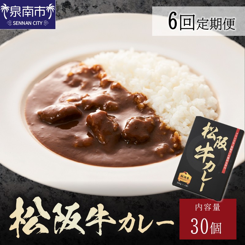 松阪牛カレー200g×30個セット 6ヶ月定期便【108A-003】