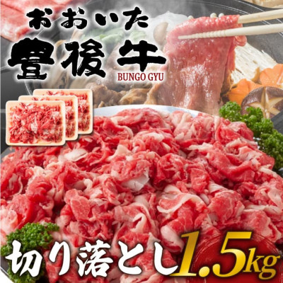 
            訳あり!おおいた豊後牛切り落とし 1.5kg(500g×3P)(日出町)【1571555】
          