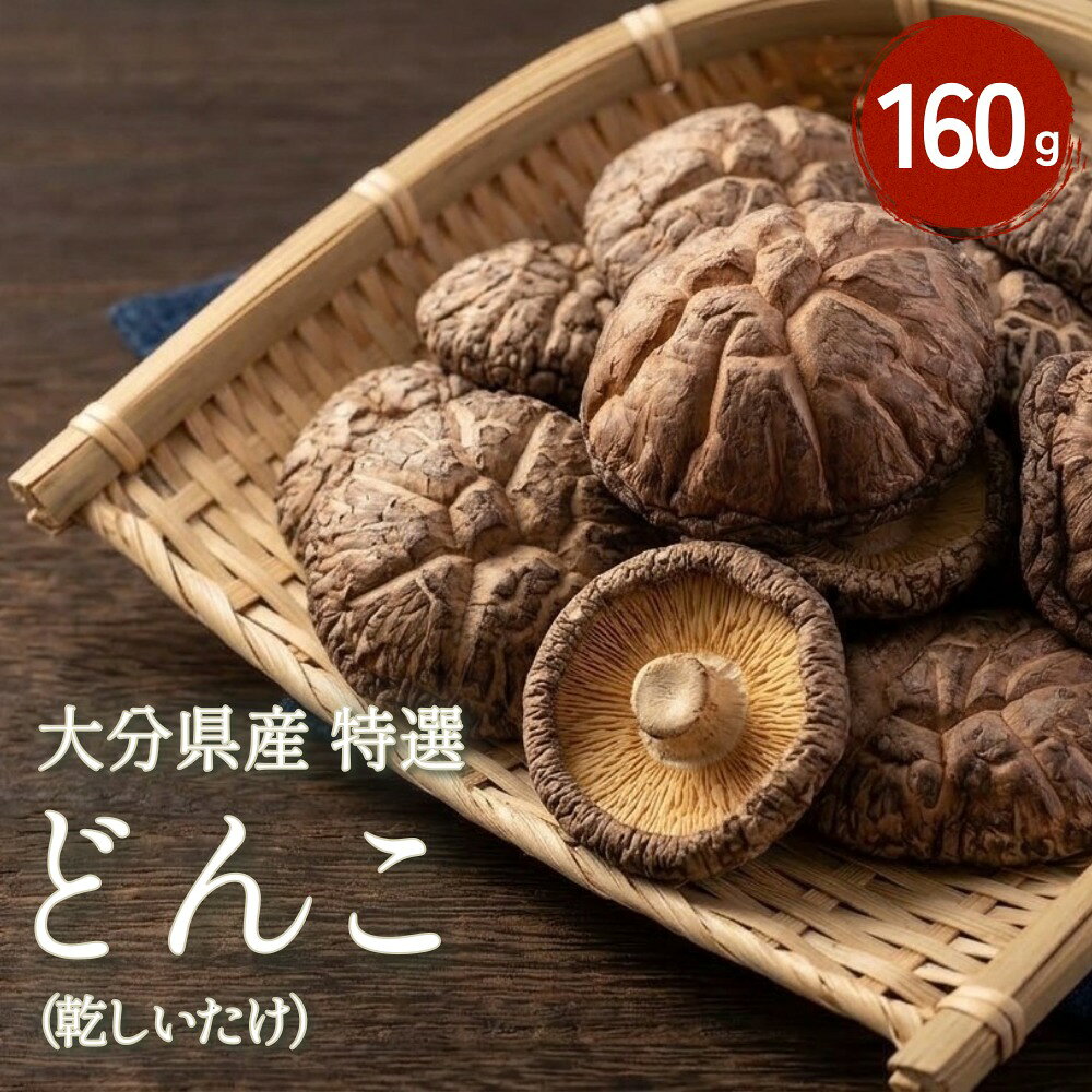 【ふるさと納税】大分県産 特選どんこ 160g （乾しいたけ） FT15