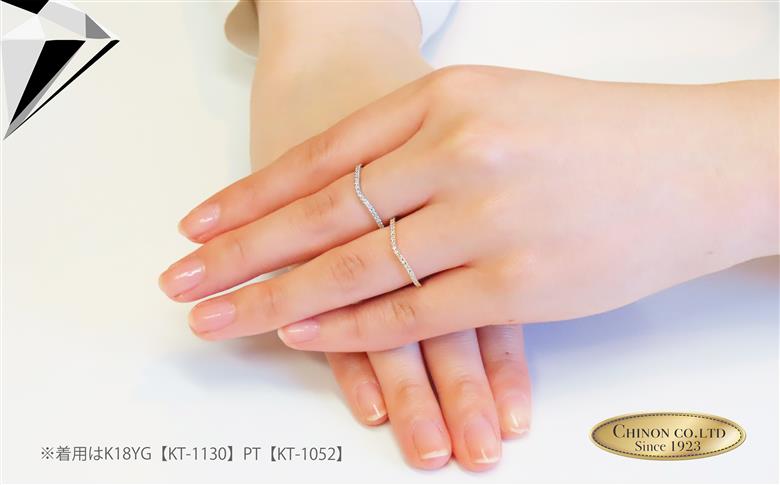 ウェーブダイヤモンドリング K18イエローゴールド