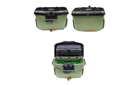 [レックマウントプラス] ライドオンバッグ(オリーブ)+ハンドルバー専用ベースマウント【R+Bag-OLIVE-DM35】「Ride On Bag とベースマウント(R+B-DM35)のセット品」