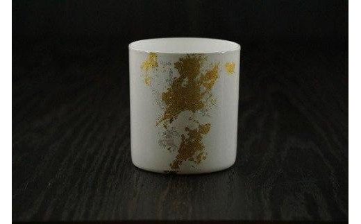 
ロックグラス235　古代塗り金箔純白
