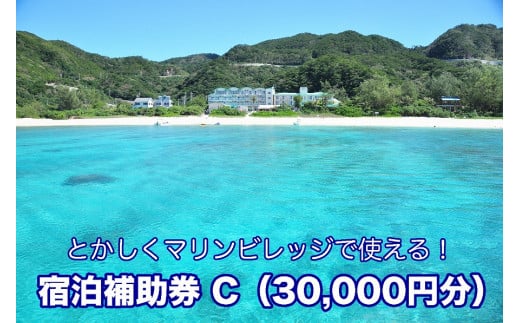 【ふるさと納税】【とかしくマリンビレッジ】宿泊補助券C（30,000円分）