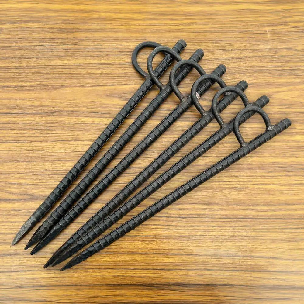 鍛造ペグ 45cm 6本セット/ キャンプ キャンプ用品 ペグ キャンプ場 アウトドア用品 / 南島原市 / 重光刃物鍛造工場[SEJ017]
