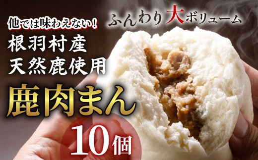 とにかく大きい！他では味わえない！信州ジビエ　鹿肉まん 10個入り 南信州根羽村産 臭みがなくボリューム満点！ 肉まん 鹿 ジビエ 7000円