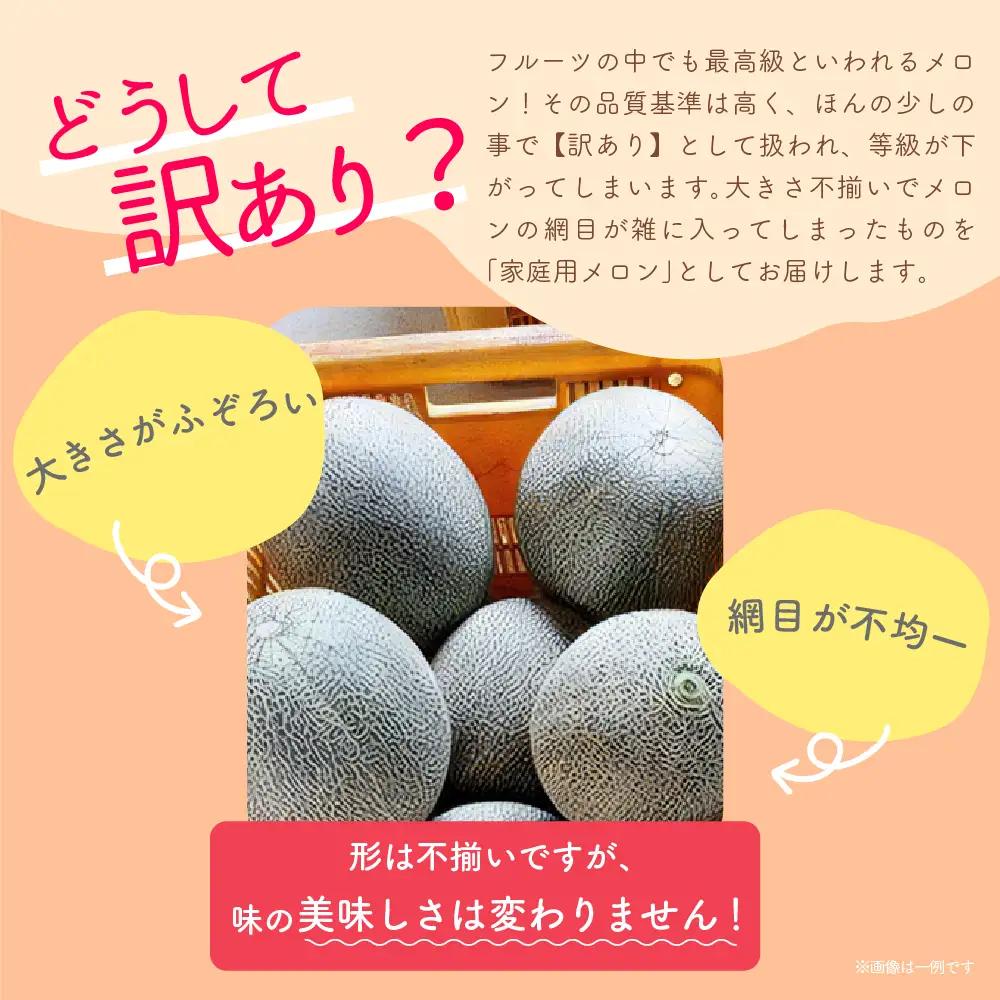 【2026年先行予約】【2026年8月前半発送】【訳あり】 青肉 メロン 3玉 約4kg 中玉 五所川原 ネット系メロン 青森県産
