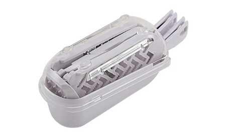 貝印 SELECT100　調理器セット(受け皿・ガード付) 4点セット 000DH3027 スライサー せん切り器 細せん切り器 おろし器 セレクト100 関市 キッチンツール 料理 刃物 おしゃれ 