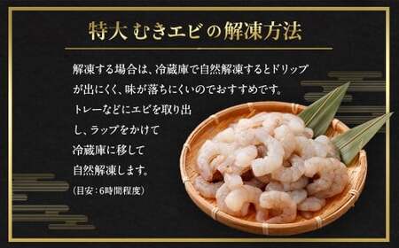 特大 むきエビ 背ワタなし 600g 【入金確認後7営業日以内に発送】 剥き海老 むきえび むき海老 むき身 海鮮 海産物 魚介類 甲殻類 海の幸 大阪府 阪南市