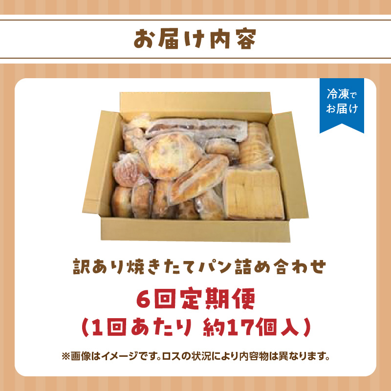 パン屋さん直送！ 訳あり 焼きたてパン 詰め合わせ 定期便【全６回】 パン 定期便 朝食 国産 小麦 お取り寄せ ベーカリー 焼き立て ご当地 八女市