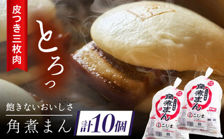 長崎名物 皮付三枚肉の角煮まん 10個（5個袋×2）[QAX017]