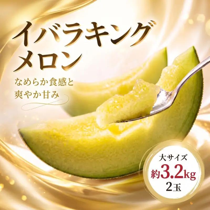 【鉾田市】イバラキング（青肉メロン） 2玉入 青肉品種 根﨑メロン！ ／ イバラキング 果物 フルーツ ギフト 農家直送 nsn003_X1