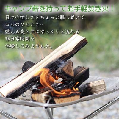 ふるさと納税 伊那市 キャンプ薪　(ナラ約4kg、ヒノキ約4kg、焚き付け5本)　30cm・樹皮除去 |  | 03