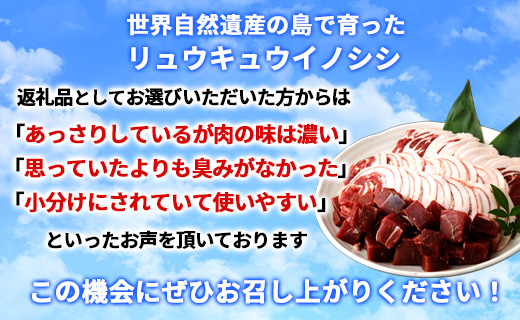 【鹿児島徳之島】イノシシ焼肉用セット１ｋｇ イノシシ肉 猪肉 ジビエ AI-16