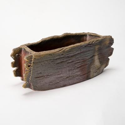 ふるさと納税 備前市 備前焼　花器(張り合わせ水盤)【のし付き】 |  | 01