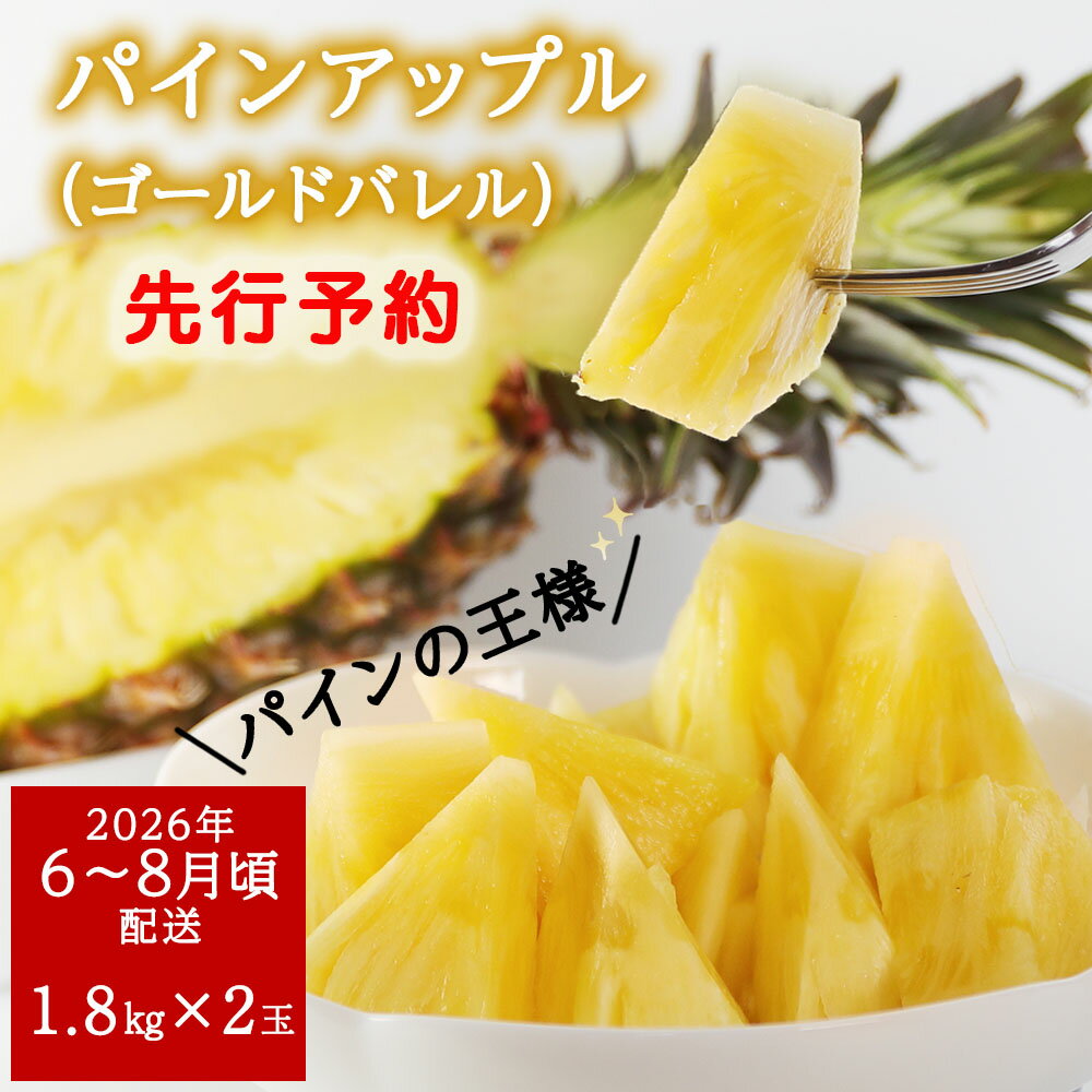 【ふるさと納税】 【2026年6～8月頃配送】【限定70箱】今帰仁産パインアップル（ゴールドバレル）1.8kg×2玉　先行予約
