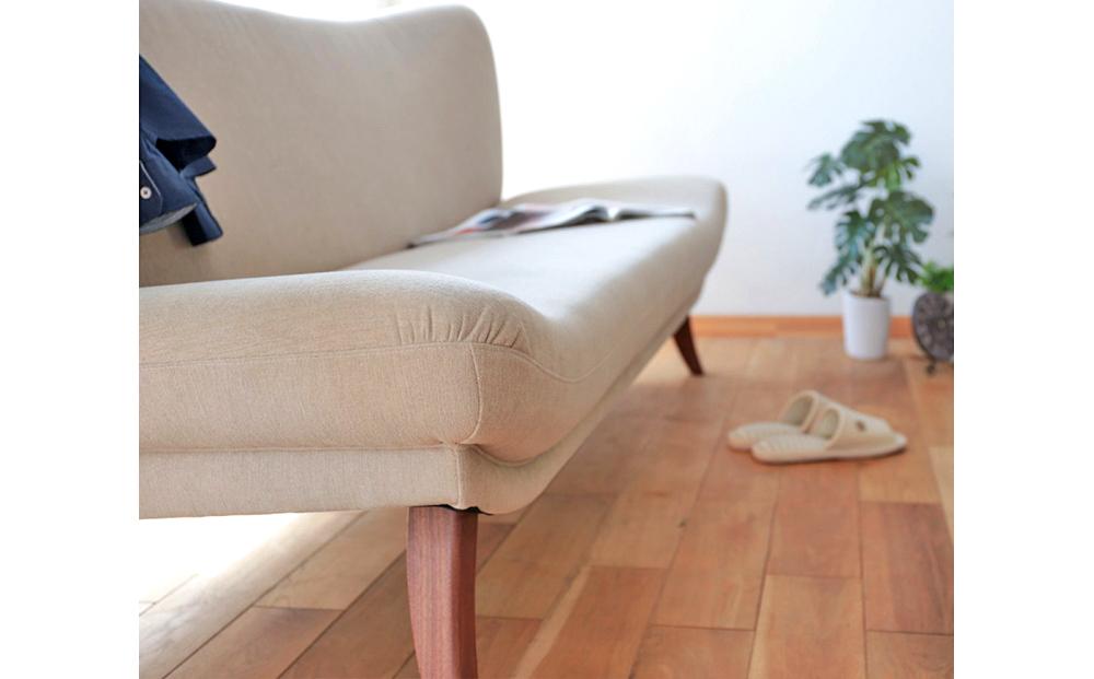 旭川家具 宮田産業 CAPA(キャパ) 3人掛けソファ ウォールナット