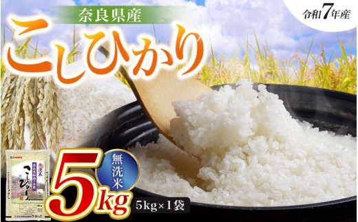 
                  【令和7年産米】無洗米 奈良県産 こしひかり 5kg（5kg×1袋）／  全農パールライス 米 お米 白米 国産 奈良県 葛城市 こめ コメ ライス ご飯 ごはん ふっくら もちもち つやつや おいしい 美味しい 贈り物 国産 特産品 産地直送 数量限定 人気 おすすめ 5キロ 【prr007A】
                