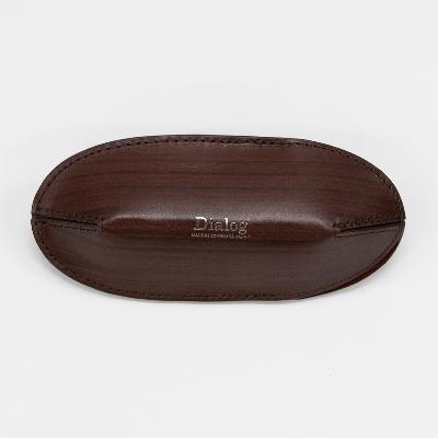 ふるさと納税 豊中市 豊中鞄工縫場　Dialog 本革メガネケース【ダークブラウン】