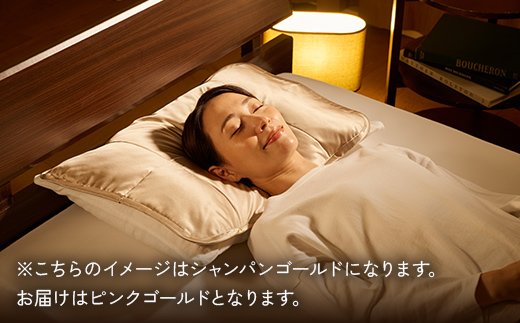 「毎日シルクに包まれて眠りたい」【中わた 富岡産シルク100％】 枕パット ピンクゴールド シルク 絹 贈り物 ギフト 国産 F21E-457
