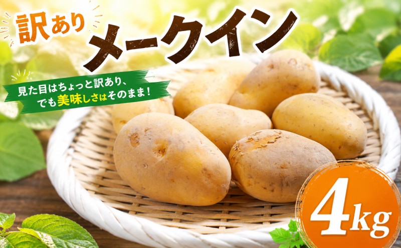 
                  【先行予約】【訳あり】柳川市産 訳あり じゃがいも 約4kg （2026年6月上旬-8月下旬頃出荷）福岡県 柳川市 ジャガイモ じゃが芋 芋 メークイン 
                