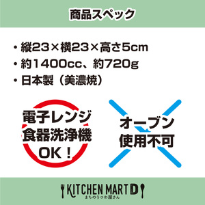 美濃焼 鉄鉢23【2枚SET 23×5cm 1400cc】 小田陶器【1498383】