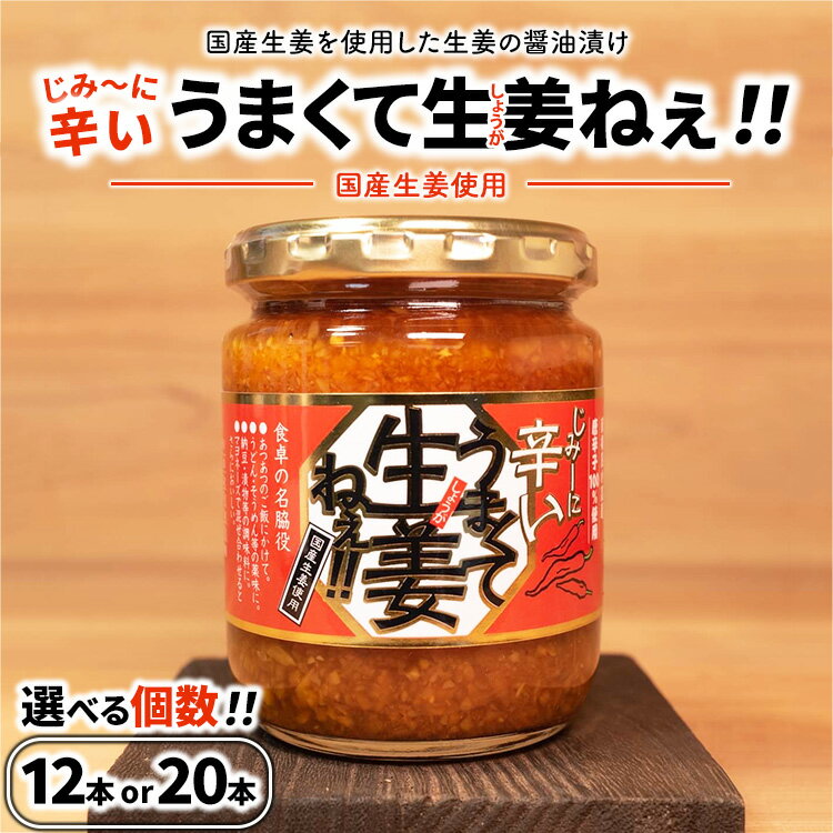 【ふるさと納税】【選べる個数】じみーに辛いうまくて生姜ねぇ!!【しょうが 国産 醤油漬け 唐辛子 ごはんのお供 お弁当 調味料 おつまみ 肴 薬味 隠し味 猪苗代町 福島県】