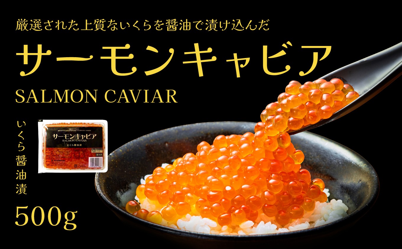 
                  マルヨ水産 サーモンキャビア いくら醬油漬 500g 産地直送 ギフト 鮭卵 青森県 八戸市
                