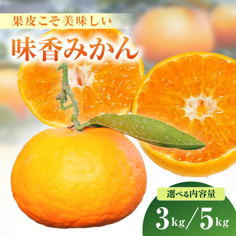 【ふるさと納税】【2月上旬より配送】果皮こそ美味しい“味香みかん”＜内容量が選べる／3kg・5kg＞