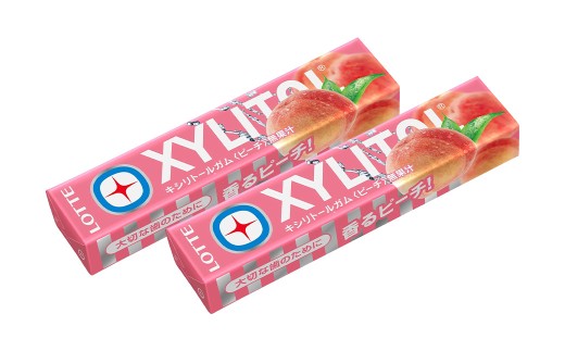 ロッテ キシリトールガム ピーチ 14粒×2個 計28粒 ガム キシリトール 虫歯予防 歯ぐきケア お菓子 おやつ LOTTE 株式会社ロッテ 福岡県 筑後市 【2026年1月上旬以降順次発送】