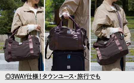 【TO&FRO】軽くて大容量な超機能的 ボストンバッグ 【MINIサイズ・ダークブラウン】 |  ボストンバッグ トゥーアンドフロー