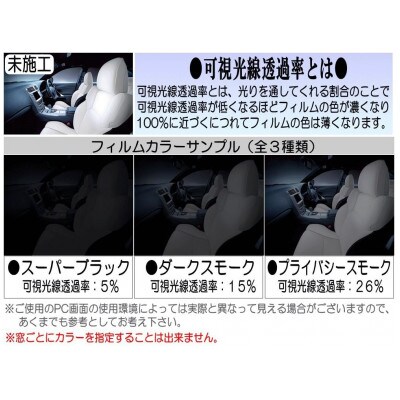 リア(b) キャラバン 5ドア ロング E24 バン ゴム 前7枚 (5%)カット済み カーフィルム