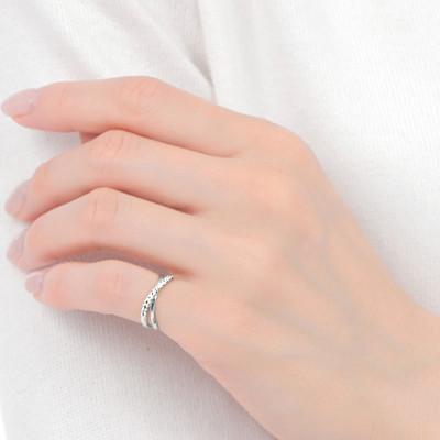 ふるさと納税 大月市 ピンキー　クロスラインダイヤリング0.13CT　R3995DI-P#9 |  | 03