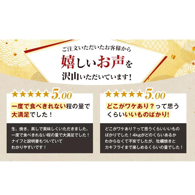 9月配送 訳あり 牡蠣 北海道厚岸産 殻付カキ 約4kg (25から50個) カキナイフ付 生食 生牡蠣 貝付き牡蠣 貝 海鮮 魚介類 殻付き牡蠣 マルえもん