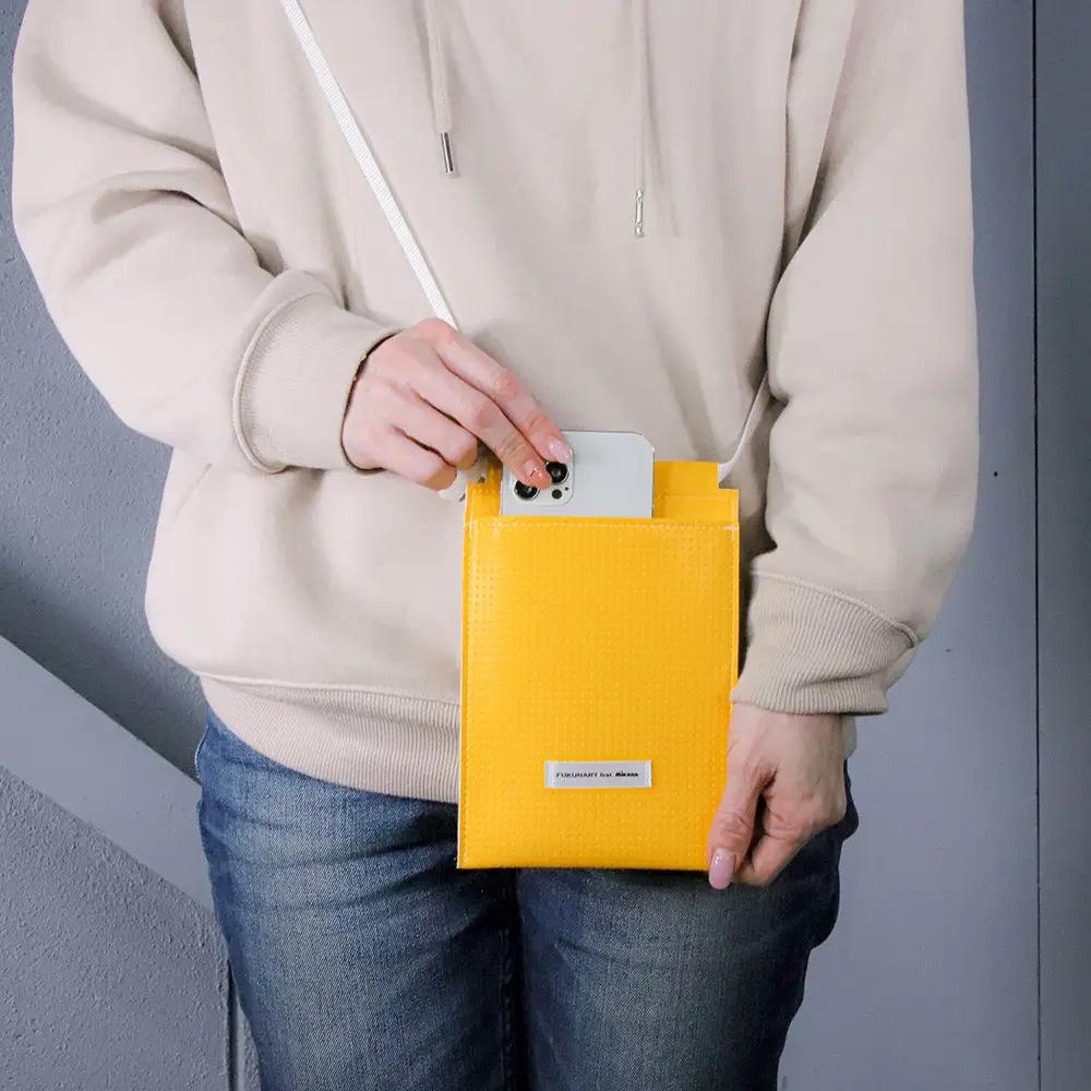 FUKUNARY スマホショルダー スマートフォンケース イエロー M120