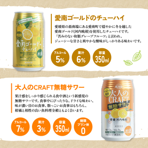 柑橘チューハイ 飲み比べセット サワー 1本 チューハイ 2本 計3本 350ml 大人のCRAFT無糖サワー 愛南ゴールドチューハイ 飲み比べ チューハイ サワー 詰め合わせ お試し 試供品 500