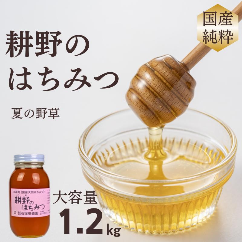 【ふるさと納税】訳あり！大容量サイズ！　丸森町　耕野のはちみつ『夏の野草』1200g×1本 はちみつ 蜂蜜 国産 純粋 無添加 ハニー honey 訳あり 大容量 業務用 1.2kg 1200g 健康 美容【2101101】