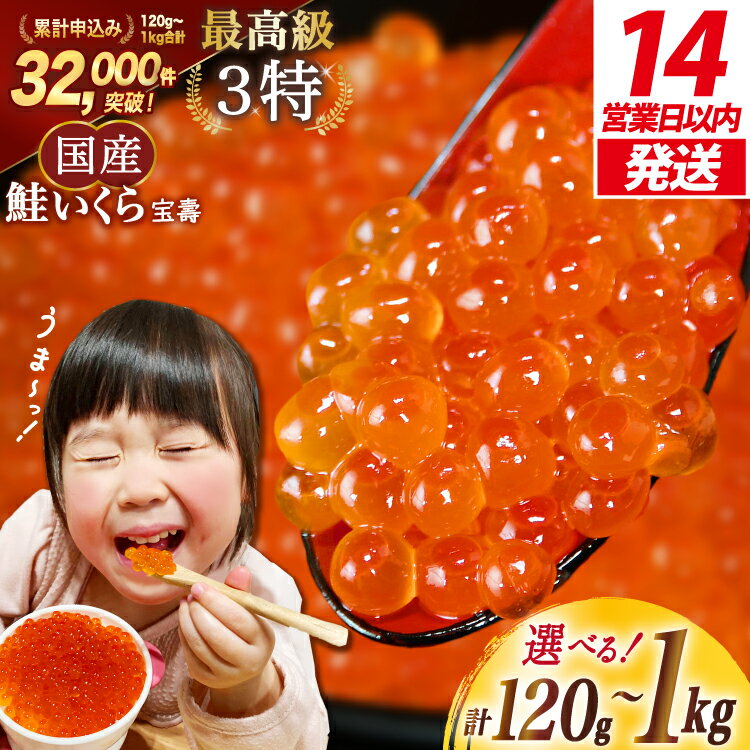 【TVで紹介！】最高級3特 国産 味付 いくら 宝壽 醤油漬 120g×1パック / かわむら家 / 宮城県 気仙沼市 [20561821] イクラ 海鮮 魚介類 醤油 ふるさと納税 ふるさとのうぜい ふるさと