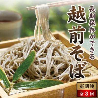 ふるさと納税 越前市 【毎月定期便】創業90余年の老舗・武生製麺　常温で長期保存できる「越前そば」10食全3回