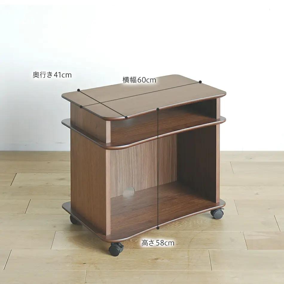 【開梱・設置】親子で使うデスク（ワゴン付き）　オランジュ　180cm　ブラウン　AL276