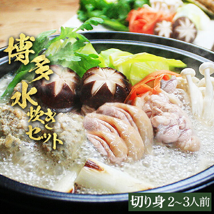 【ふるさと納税】博多水炊き（はかた一番どり切り身・つみれ）セット 2～3人前 お取り寄せグルメ お取り寄せ 福岡 お土産 九州 福岡土産 取り寄せ グルメ 福岡県