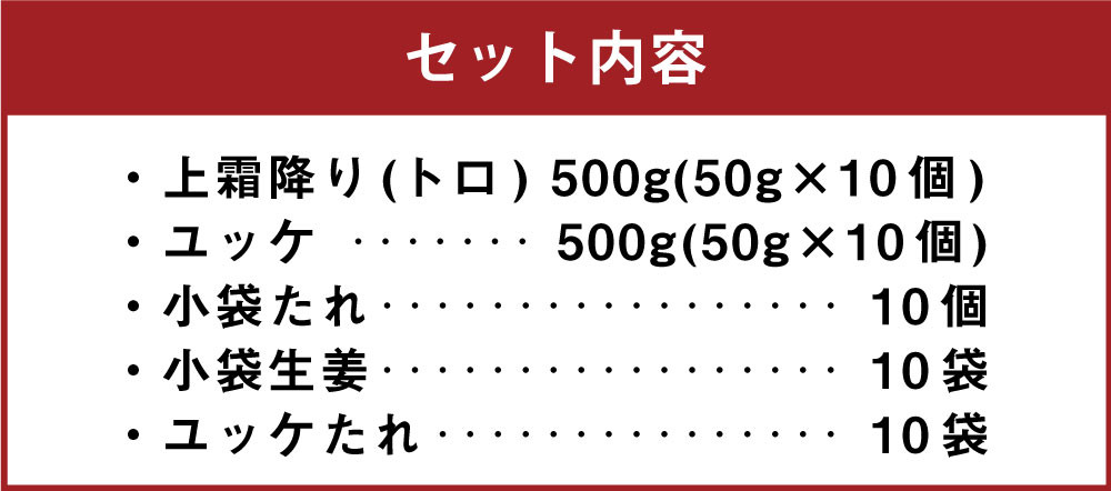 熊本 馬刺し 上霜降り (トロ) 500g＋馬肉ユッケ500g 計1000g セット たれ付き